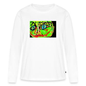 Élő Zőldi - Women's Premium Organic Long Sleeve Shirt - white - Front - Julia (174cm)