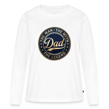 Insigne de légende du père - T-shirt manches longues Premium bio Femme - blanc - Devant - Julia (174cm)