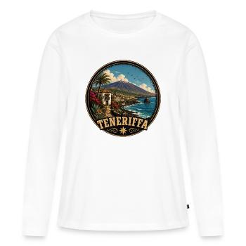 Teneriffa Spanien Atlantik Vulkaninsel Sommer - Frauen Premium Bio Langarmshirt - Weiß - Vorne - Julia (174cm)