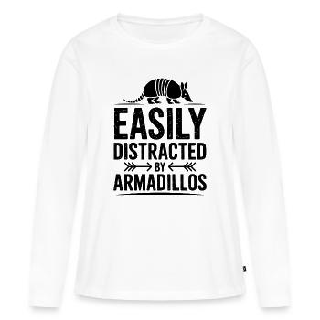 Armadillos Expressions Drôles Cadeau d’Armadillos - T-shirt manches longues Premium bio Femme - blanc - Devant - Julia (174cm)