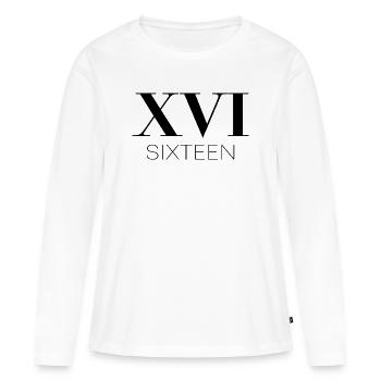 16th Birthday Gift Sixteen - Women's Premium Organic Long Sleeve Shirt - white - Front - Julia (174cm)