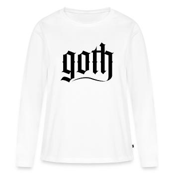 Goth-Logo - Frauen Premium Bio Langarmshirt - Weiß - Vorne - Julia (174cm)
