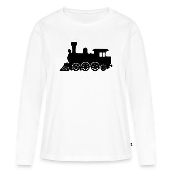 Train Locomotive - T-shirt manches longues Premium bio Femme - blanc - Devant - Julia (174cm)