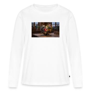 Cœur de la guérison - T-shirt manches longues Premium bio Femme - blanc - Devant - Julia (174cm)