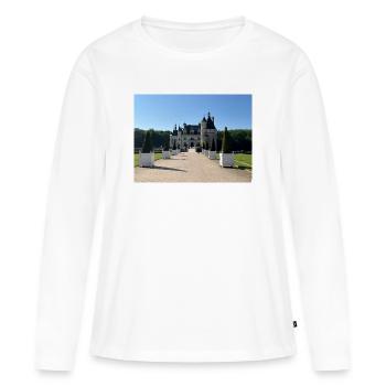 Château de Chenonceau - T-shirt manches longues Premium bio Femme - blanc - Devant - Julia (174cm)