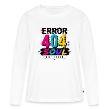 Erreur 404 Éclaboussure de néon d’âme - T-shirt manches longues Premium bio Femme - blanc - Devant - Julia (174cm)