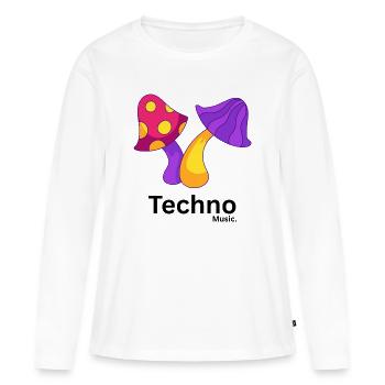 Pop Art du Trio Champignons Vivants - T-shirt manches longues Premium bio Femme - blanc - Devant - Julia (174cm)