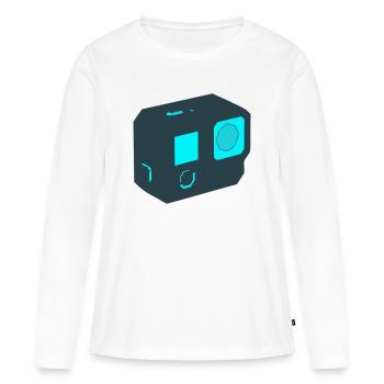 Action Camera Drone Icon - Women's Premium Organic Long Sleeve Shirt - white - Front - Julia (174cm)