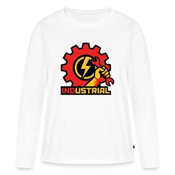 Electrician Gear Logo - T-shirt manches longues Premium bio Femme - blanc - Devant - Julia (174cm)