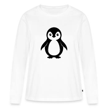 Pingouin - T-shirt manches longues Premium bio Femme - blanc - Devant - Julia (174cm)