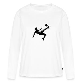 Football - Soccer - T-shirt manches longues Premium bio Femme - blanc - Devant - Julia (174cm)