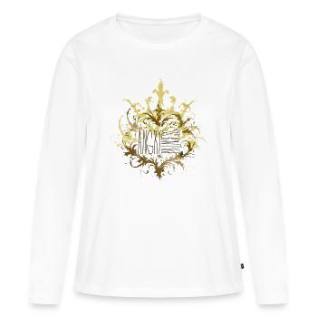 PRINCESSE EN COLÈRE - T-shirt manches longues Premium bio Femme - blanc - Devant - Julia (174cm)