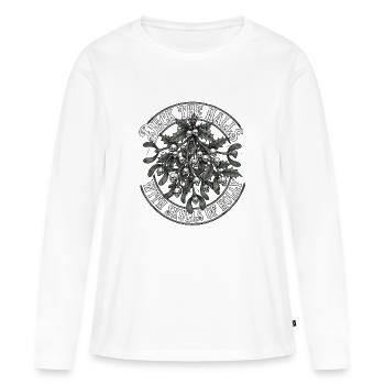 Noël Black Metal - T-shirt manches longues Premium bio Femme - blanc - Devant - Julia (174cm)