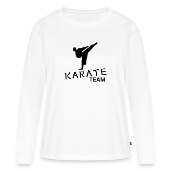 Karate-Team - Frauen Premium Bio Langarmshirt - Weiß - Vorne - Julia (174cm)