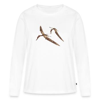 Ptérosaure Zhenyuanopterus - T-shirt manches longues Premium bio Femme - blanc - Devant - Julia (174cm)