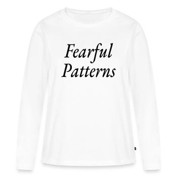 Fearful Patterns - Women's Premium Organic Long Sleeve Shirt - white - Front - Julia (174cm)