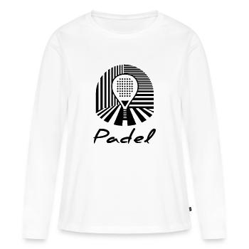 Sport Padel - T-shirt manches longues Premium bio Femme - blanc - Devant - Julia (174cm)