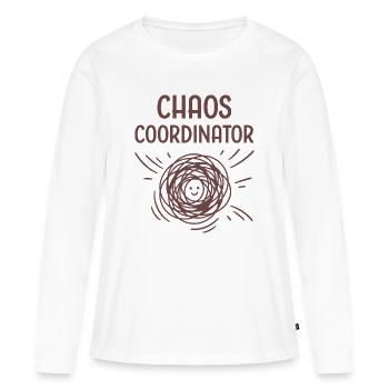 Chaos Coordinator | Funny Toddler Parent Shirt - Women's Premium Organic Long Sleeve Shirt - white - Front - Julia (174cm)