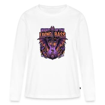Living Bass Halloween - T-shirt manches longues Premium bio Femme - blanc - Devant - Julia (174cm)