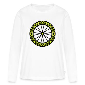 Bicycle Balance Bike Image - T-shirt manches longues Premium bio Femme - blanc - Devant - Julia (174cm)