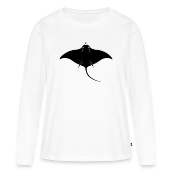 Stingray - T-shirt manches longues Premium bio Femme - blanc - Devant - Julia (174cm)