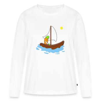 Mignonne navigation de carottes - T-shirt manches longues Premium bio Femme - blanc - Devant - Julia (174cm)