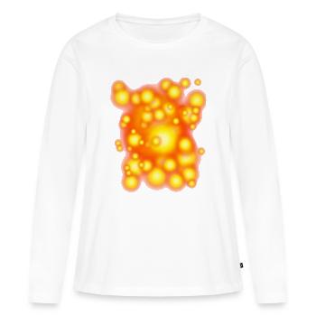 Orbens lumineux - T-shirt manches longues Premium bio Femme - blanc - Devant - Julia (174cm)