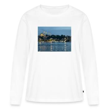 Night Bosphorus Istanbul - Women's Premium Organic Long Sleeve Shirt - white - Front - Julia (174cm)