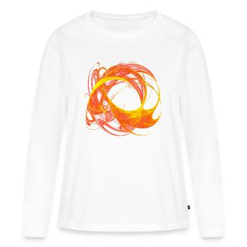 Chaosglut – Théorie du Chaos - T-shirt manches longues Premium bio Femme - blanc - Devant - Julia (174cm)
