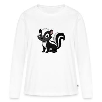 Rejet du bébé - T-shirt manches longues Premium bio Femme - blanc - Devant - Julia (174cm)