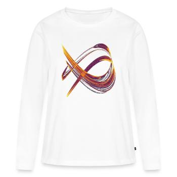 Golden Chaos Ride – Théorie du Chaos - T-shirt manches longues Premium bio Femme - blanc - Devant - Julia (174cm)