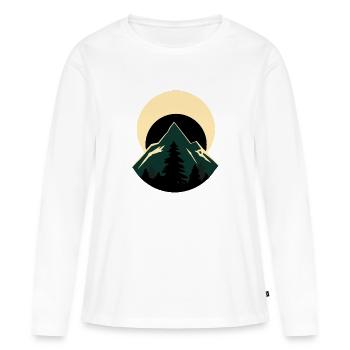 Évasion de la Montagne de la Lune Nordique - T-shirt manches longues Premium bio Femme - blanc - Devant - Julia (174cm)