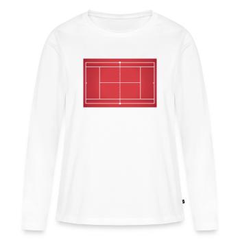 Show off your colors - Tennis - Women's Premium Organic Long Sleeve Shirt - white - Front - Julia (174cm)