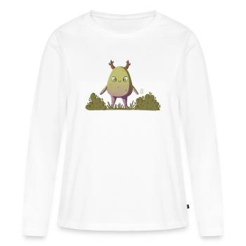 Mossy Forest Creature/Nature Creature - Women's Premium Organic Long Sleeve Shirt - white - Front - Julia (174cm)