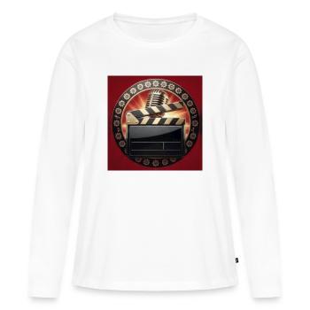 Retro Cinema Clapboard - Women's Premium Organic Long Sleeve Shirt - white - Front - Julia (174cm)