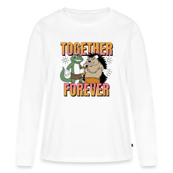 Together Forever Buddies - Women's Premium Organic Long Sleeve Shirt - white - Front - Julia (174cm)