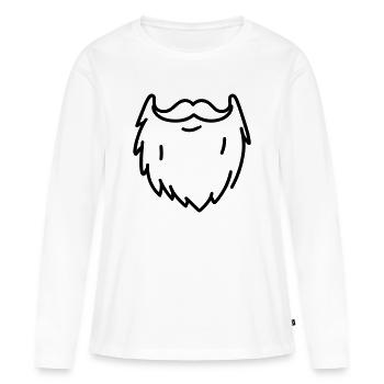 beard - Women's Premium Organic Long Sleeve Shirt - white - Front - Julia (174cm)