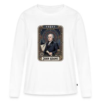 John Adams Tarot Card - Women's Premium Organic Long Sleeve Shirt - white - Front - Julia (174cm)
