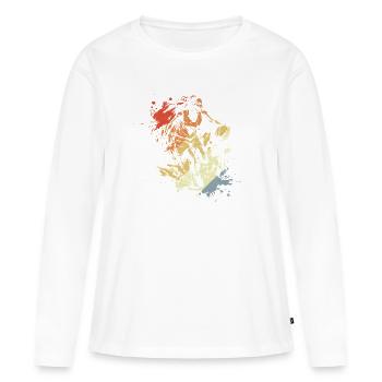 Basketball player - Women's Premium Organic Long Sleeve Shirt - white - Front - Julia (174cm)