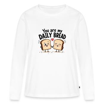 You Are My Daily Bread | Sweet Bread Comic - Women's Premium Organic Long Sleeve Shirt - white - Front - Julia (174cm)