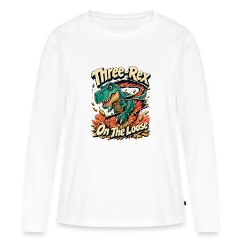 Cinematic Three-Rex Birthday Two Fingers Three To - Women's Premium Organic Long Sleeve Shirt - white - Front - Julia (174cm)