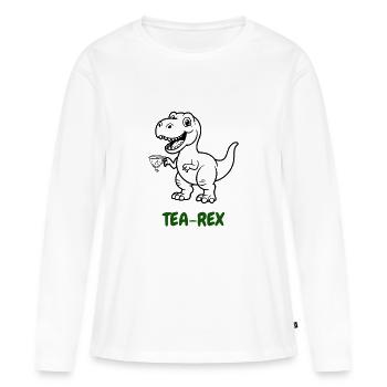 Tea-Rex Tea Connoisseurs - Women's Premium Organic Long Sleeve Shirt - white - Front - Julia (174cm)
