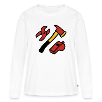 Fire Brigade Tool Graphics - Women's Premium Organic Long Sleeve Shirt - white - Front - Julia (174cm)