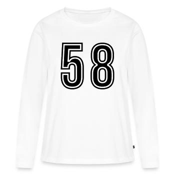 58 Number Symbol - Women's Premium Organic Long Sleeve Shirt - white - Front - Julia (174cm)
