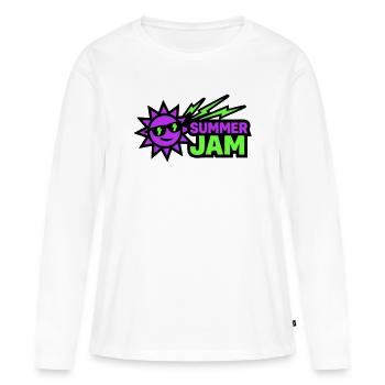 Summer Jam Sun Badge - Women's Premium Organic Long Sleeve Shirt - white - Front - Julia (174cm)