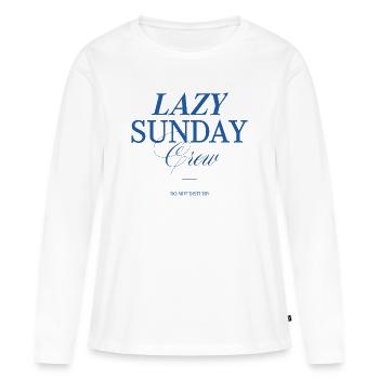 Lazy Sunday Crew - Women's Premium Organic Long Sleeve Shirt - white - Front - Julia (174cm)