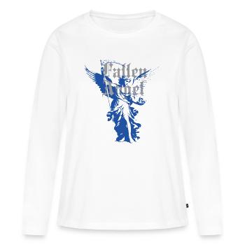 Ange déchu - T-shirt manches longues Premium bio Femme - blanc - Devant - Julia (174cm)