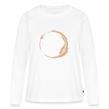 Éclipse solaire J’y étais le 12.08.2026 - T-shirt manches longues Premium bio Femme - blanc - Devant - Julia (174cm)