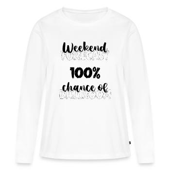 Walzer Paartanz - Frauen Premium Bio Langarmshirt - Weiß - Vorne - Julia (174cm)
