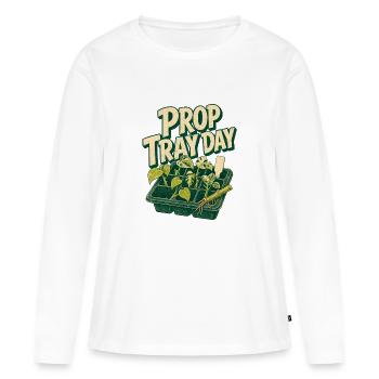 Propagation Tray Plant Nursery Humor, Prop Tray Da - Women's Premium Organic Long Sleeve Shirt - white - Front - Julia (174cm)